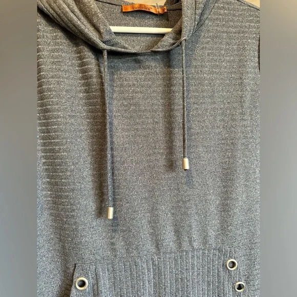 Belldini | Grey Ribbed Lightweight Sweater - Picture 4 of 8